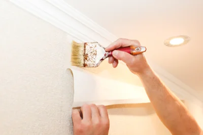 Pose de papier peint au Pla — revêtements muraux et toiles de verre